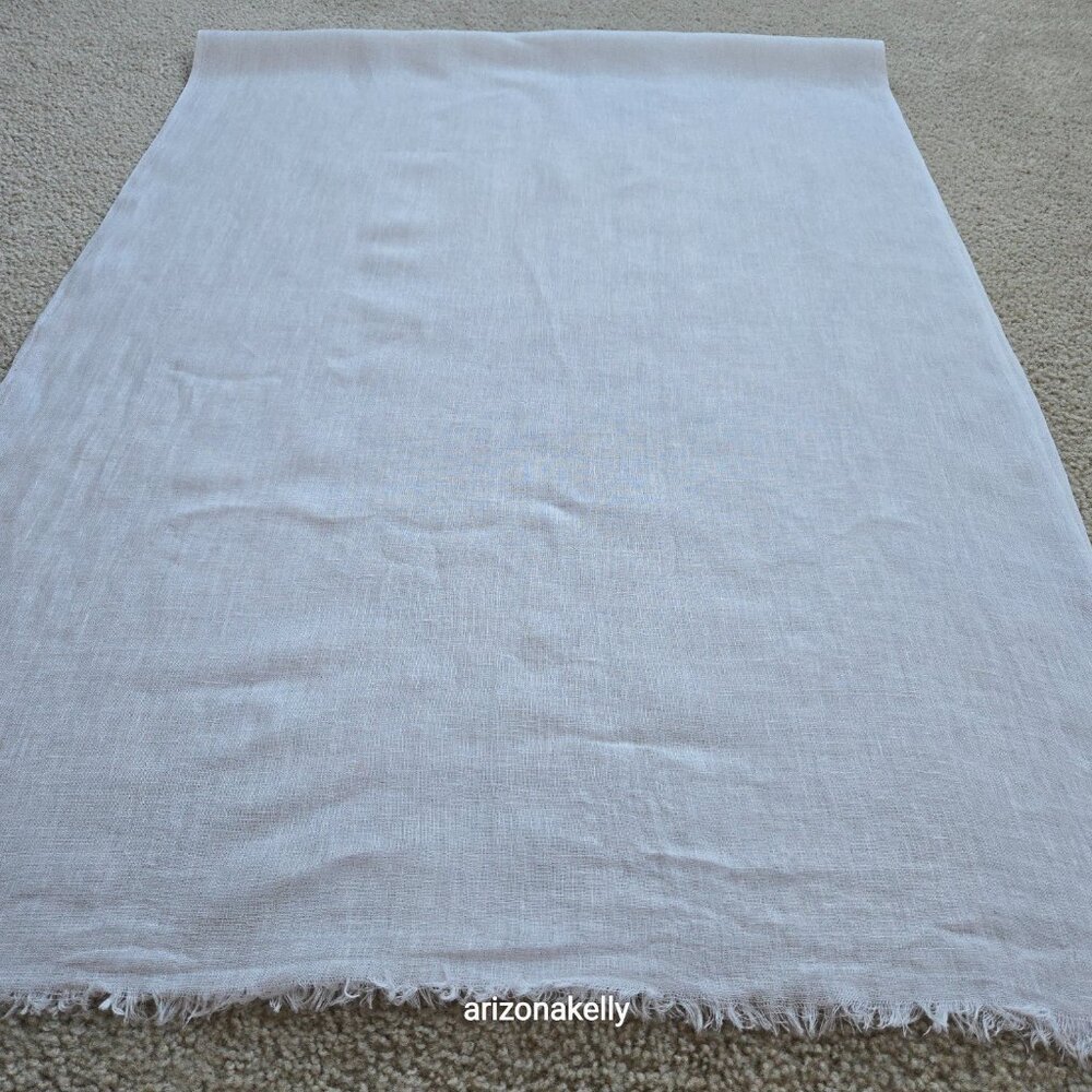 Perfect White Linen Scarf - Picture 7 of 8
